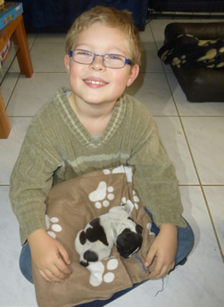 Nico mit Welpe